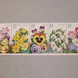 Botanical Beauties .. Unused Vintage Floral Postage Stamps mail 10 letters 68c rate for your special mailings and Wedding Invitations image 4