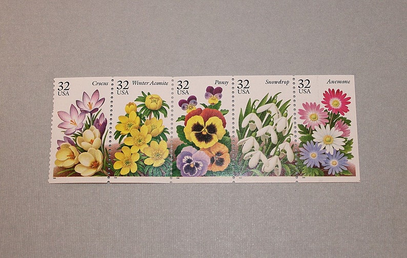 Botanical Beauties .. Unused Vintage Floral Postage Stamps mail 10 letters 68c rate for your special mailings and Wedding Invitations image 4
