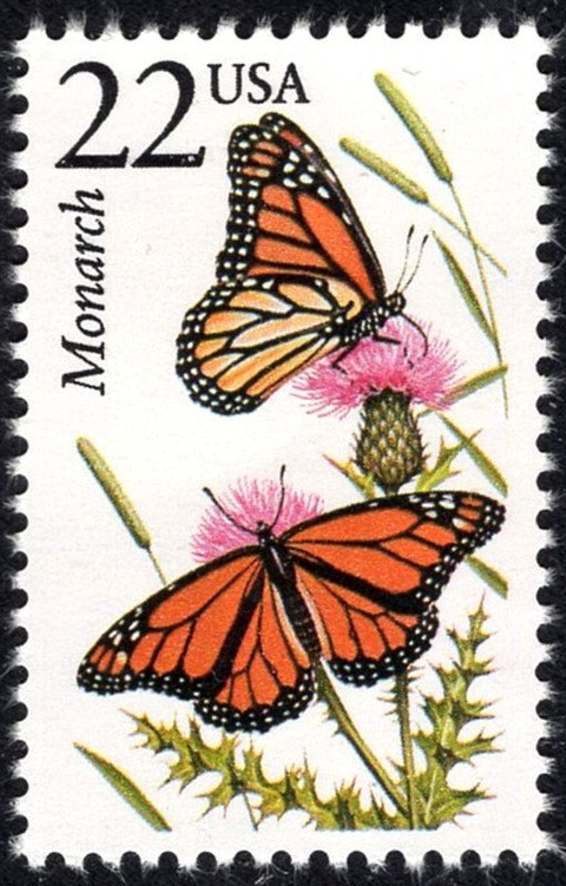 Five 22c Monarch Butterfly Stamps .. Unused US Postage Stamps Etsy