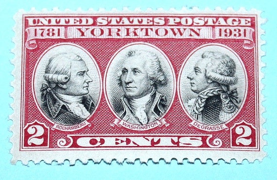 Vintage Unused US Postage Stamp .. 2c YORKTOWN Stamp of 1931