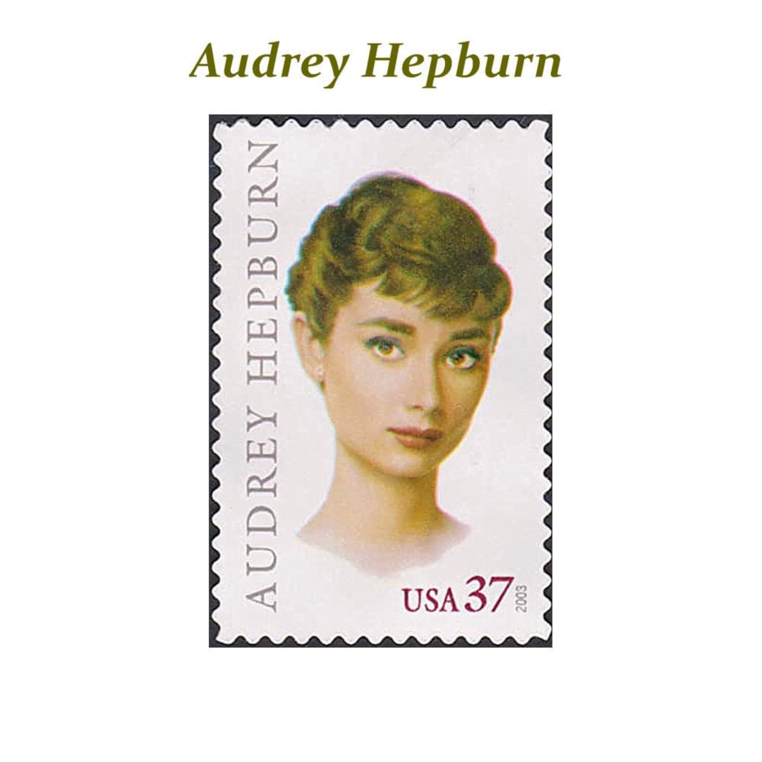 オードリー・ヘプバーンの37セント切手5枚 | 未使用のヴィンテージ