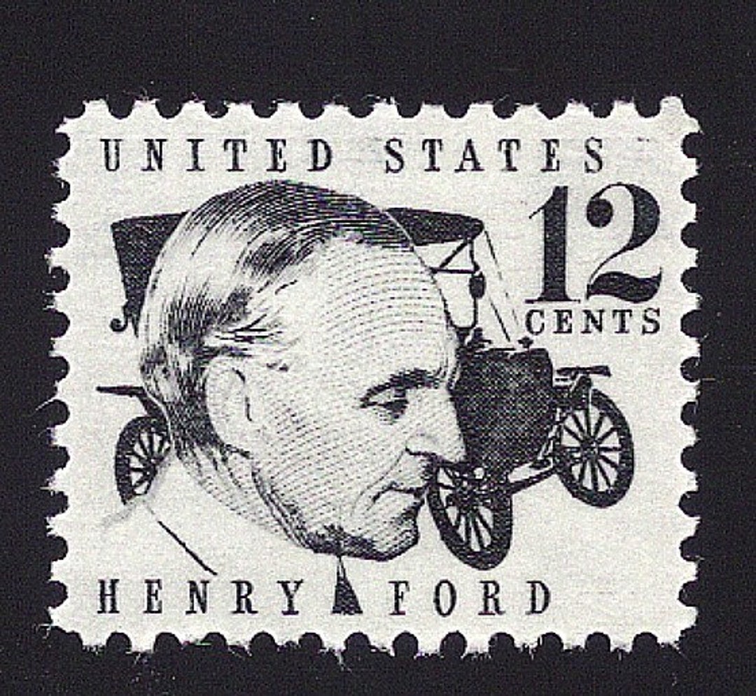 Vintage Unused US Postage Stamp 12c Henry FORD and Model T