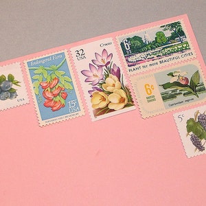 Botanical Beauties .. Unused Vintage Floral Postage Stamps mail 10 letters 68c rate for your special mailings and Wedding Invitations image 3