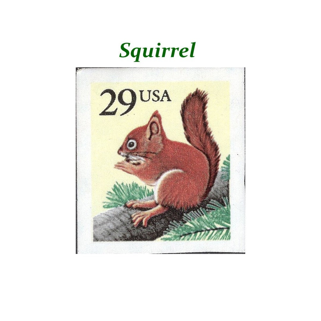 TEN 29c Red Squirrel Stamps .. Unused US Postage Stamps Wildlife
