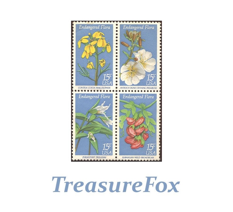 Botanical Beauties .. Unused Vintage Floral Postage Stamps mail 10 letters 68c rate for your special mailings and Wedding Invitations image 5