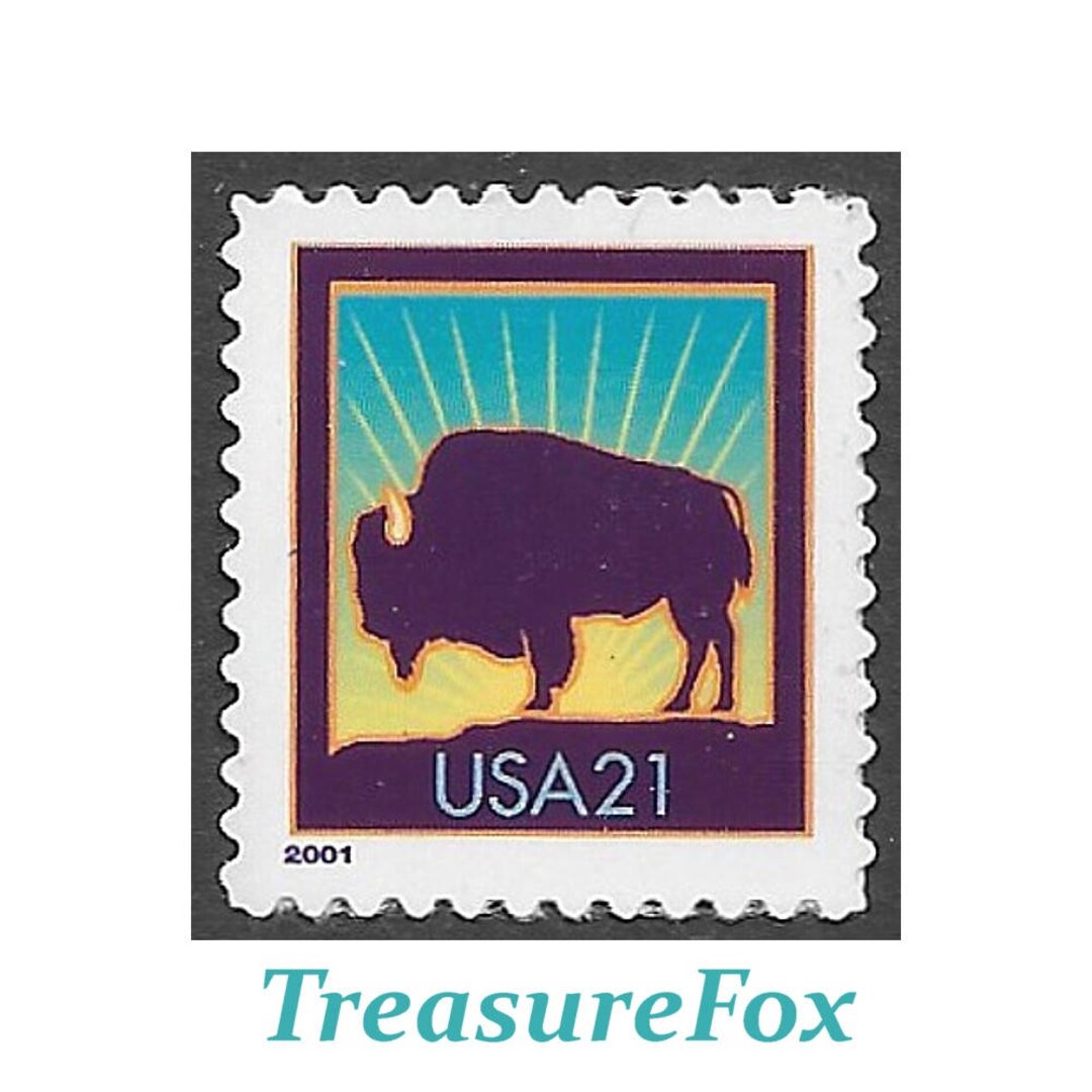 TEN 21c Buffalo Stamps .. Unused US Postage Stamps .. Pack of 10 21