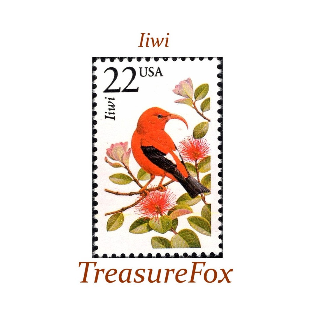 Five 22c Iiwi Stamp | Unused US Postage Stamps | Pack of 5 Stamps ...