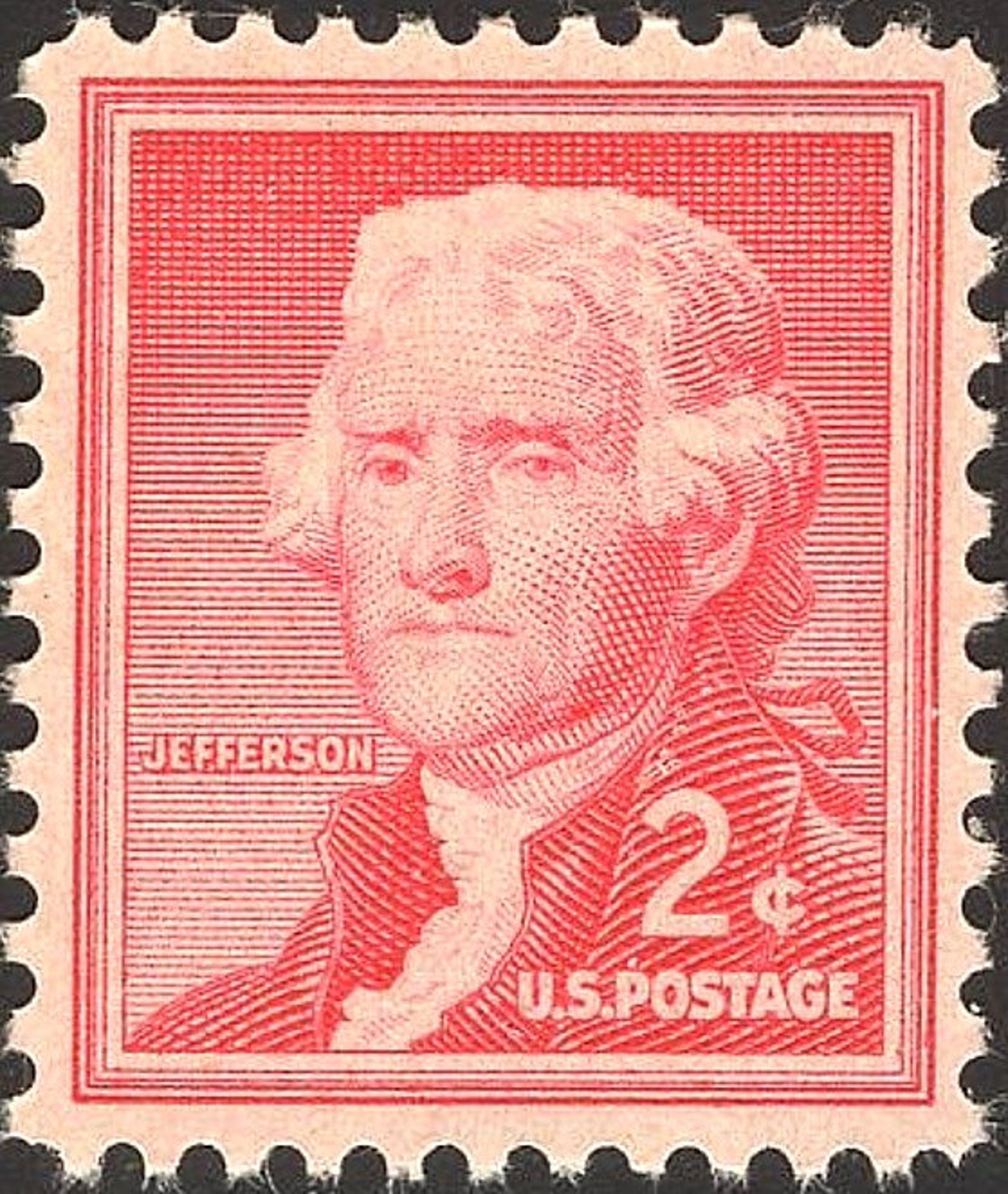 TWENTY 2 Cent Thomas Jefferson Stamp Issue of 1954 .. Vintage Etsy