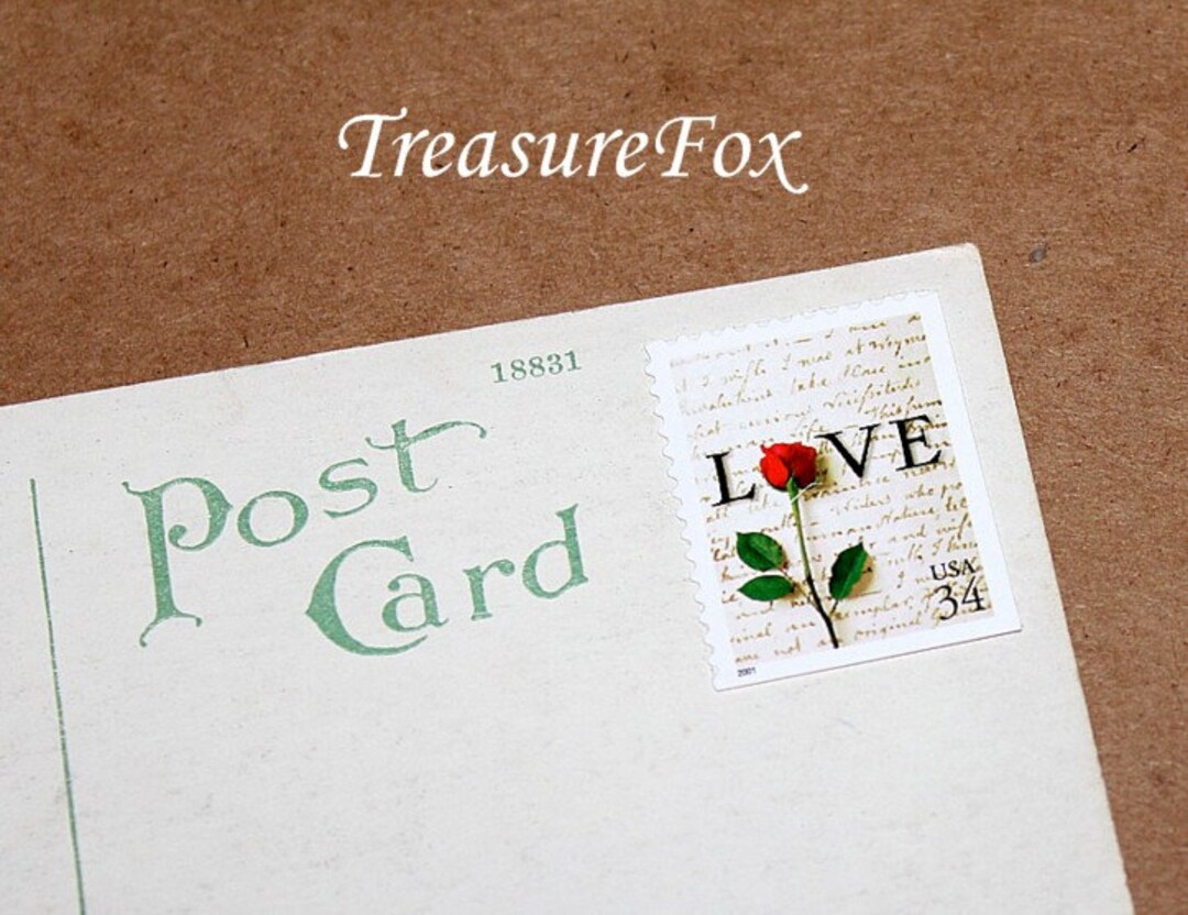 LOVE LETTERS Twenty 34c Unused Vintage Postage Stamps Valentine's Day