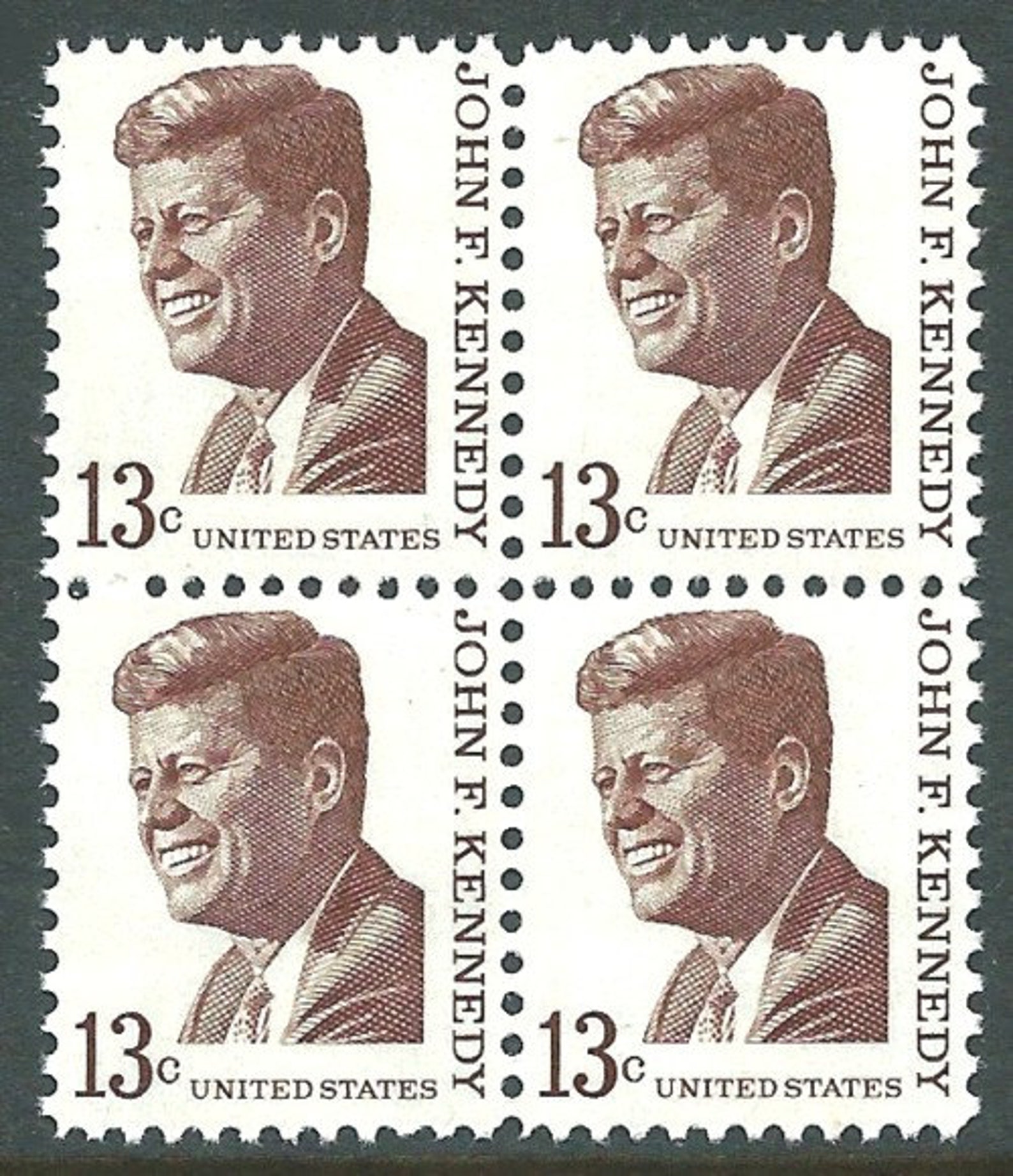 Ten 13c John F. Kennedy Stamps 1967 .. Vintage Unused US Etsy