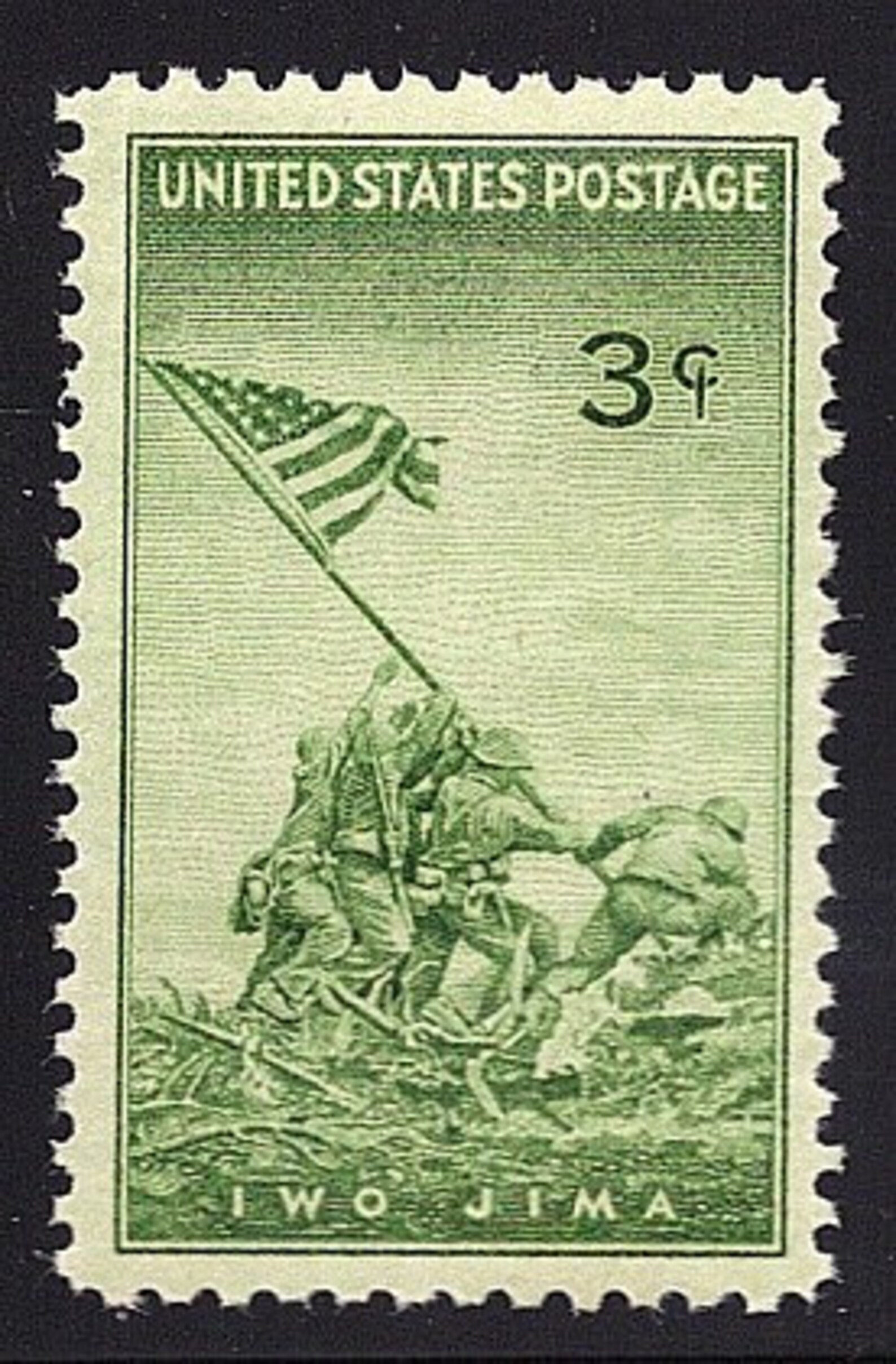Ten 3c Iwo Jima Marines stamp of 1945 .. Vintage Unused US | Etsy