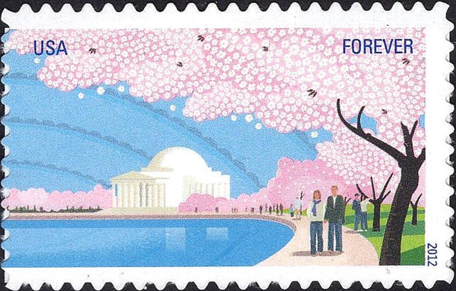 10 Forever Cherry Blossoms Stamps 5 Pairs .. MINT US Postage | Etsy
