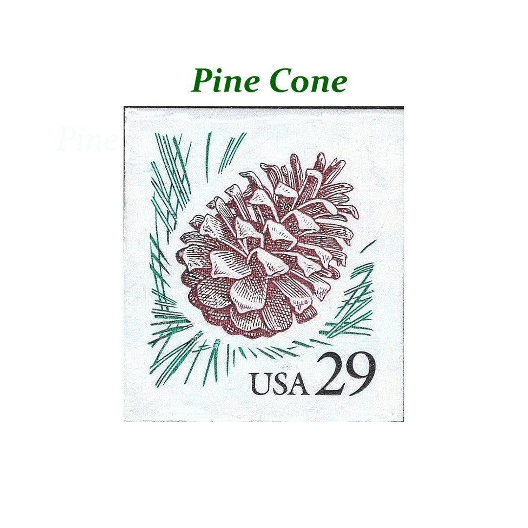 TEN 29c Pine Cone Stamps .. Unused US Postage Stamps Tree Stamp Self