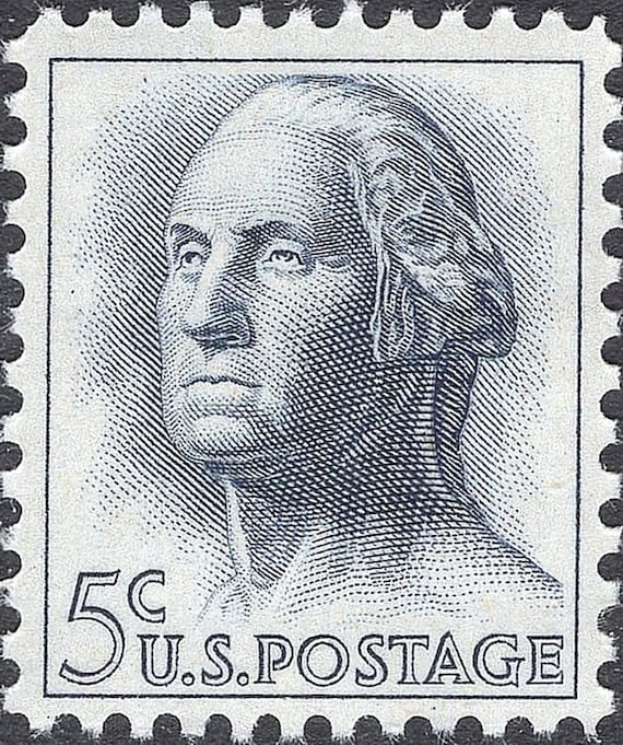 Pack of 10 .. 5c George Washington stamp .. Vintage Unused US Postage  Stamps | U.S. President and General | Founding Father | Liberty Stamps