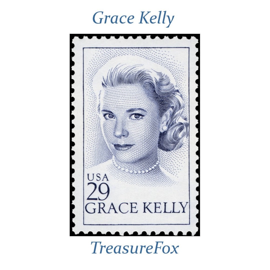 Five 29c Grace Kelly Stamps .. Unused US Postage Stamps .. Hollywood Star Movies Princess Grace