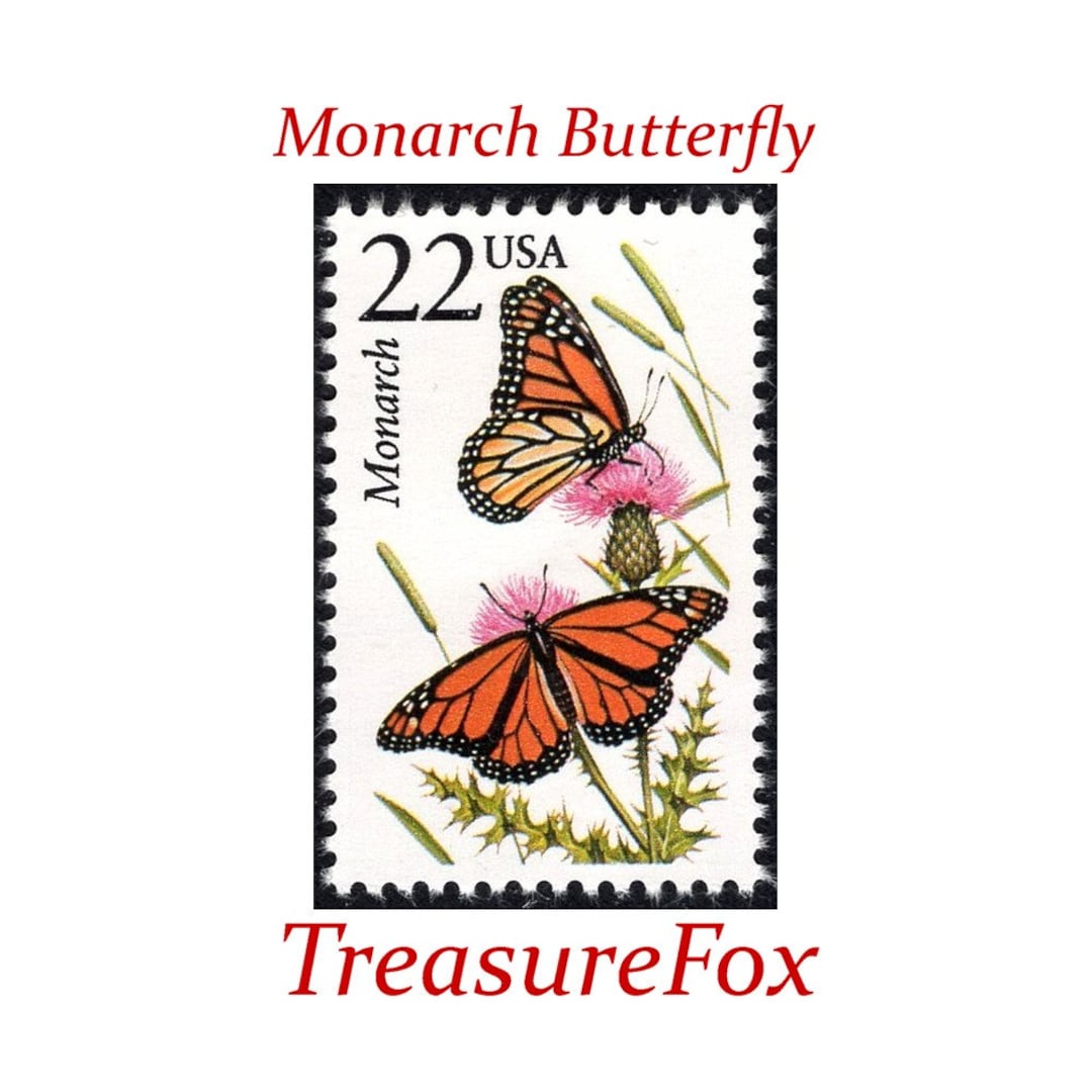 Five 22c Monarch Butterfly Stamps .. Unused US Postage Stamps .. Pack