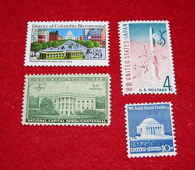 10 Vintage White House Postage Stamps Unused 1960s Washington DC Stamps for  Mailing