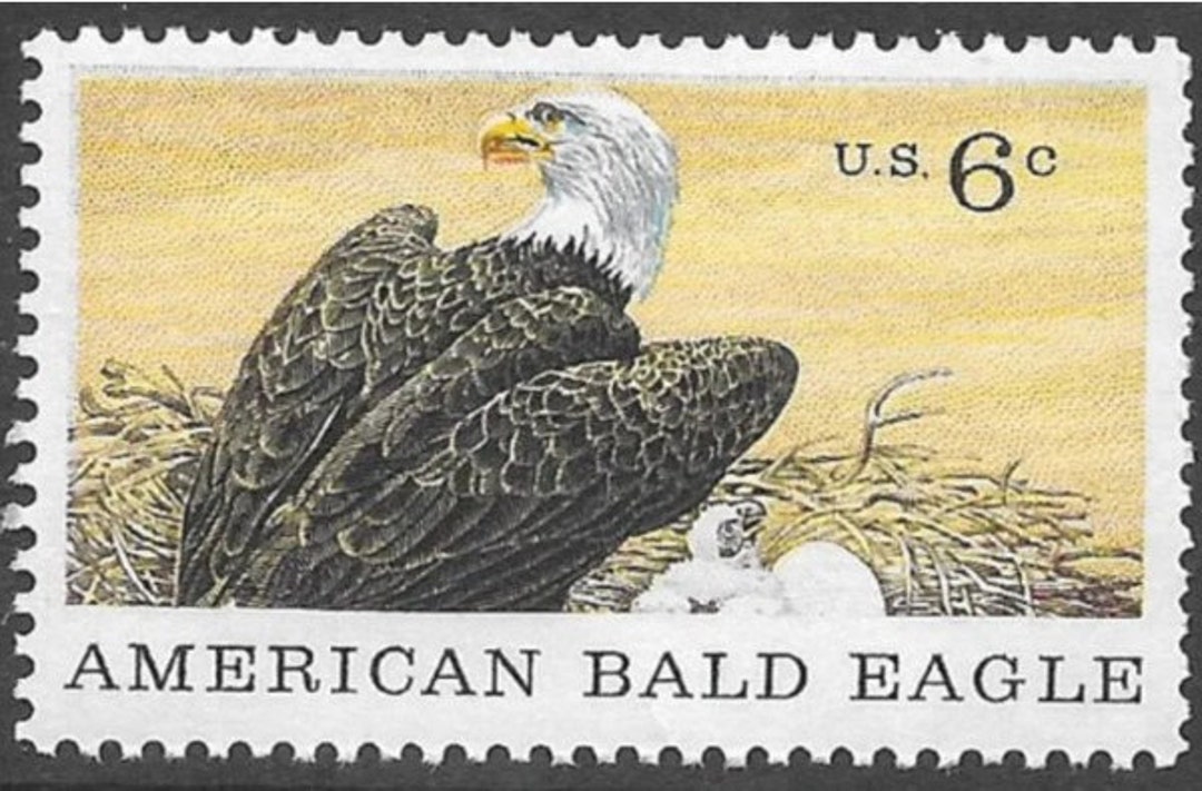 TEN 6c American Bald Eagle Stamps .. Vintage Unused US Postage Etsy