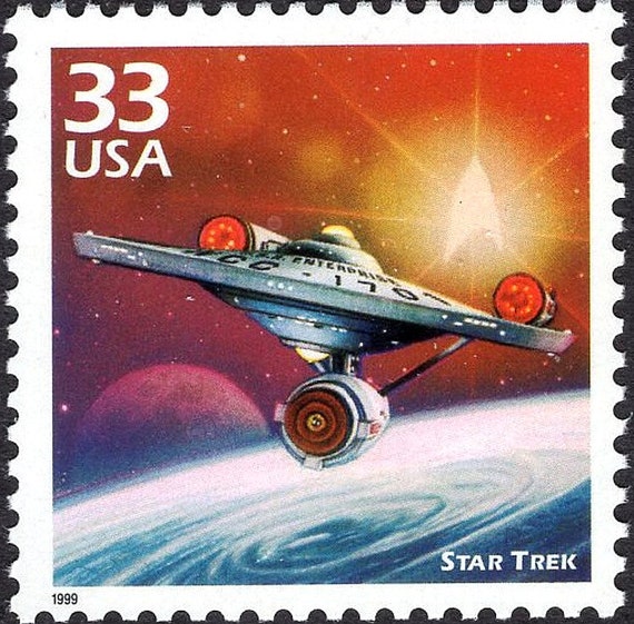 Five 33c Star Trek Stamps .. Unused US Postage Stamps .. USS
