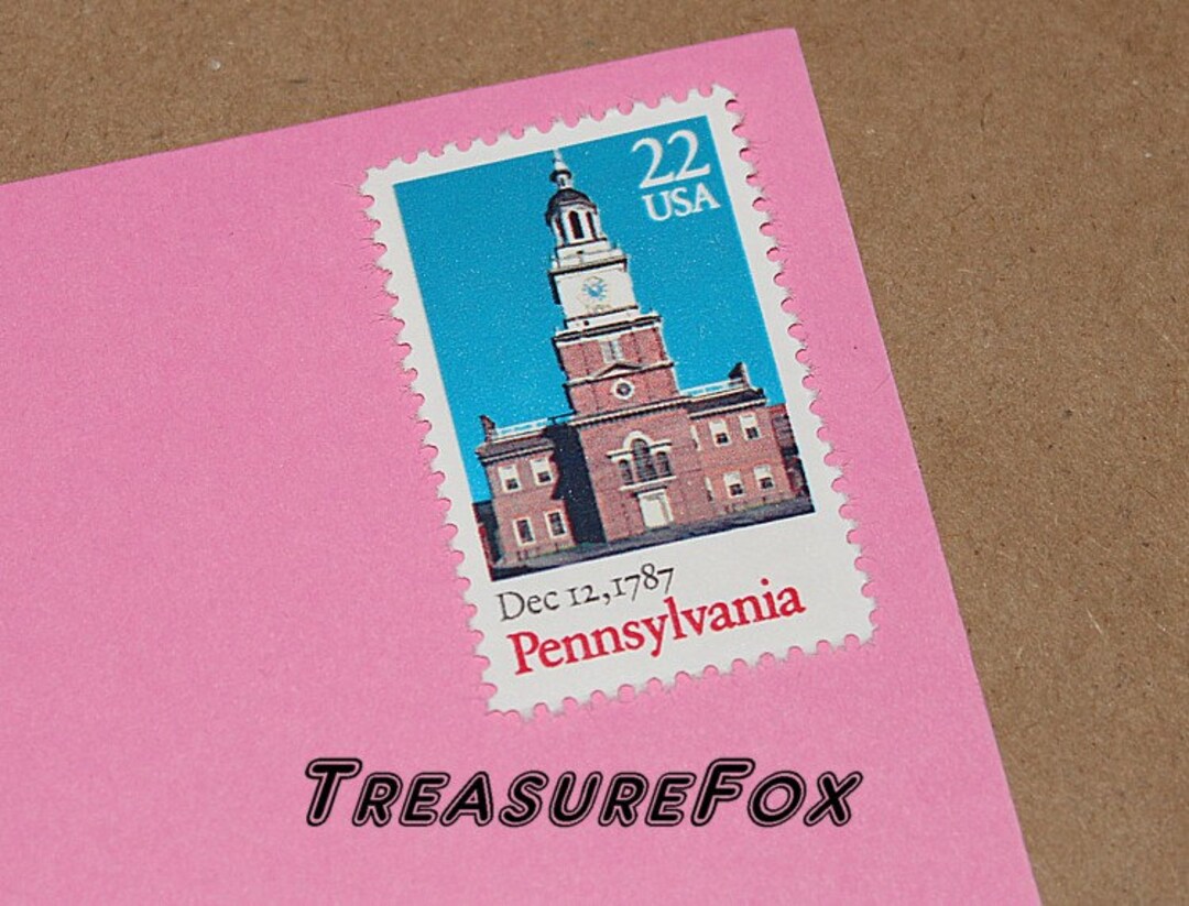 Vintage Unused US Postage Stamp .. 22c PENNSYLVANIA Statehood Etsy