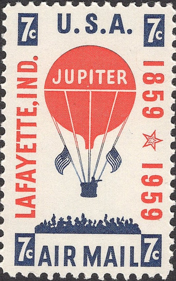 TEN 11c Jet Plane Airmail Stamp .. Vintage Unused postage stamps. | Airmail  Stamp | Little Red Stamp | Travel | Airport | Vacations | Penpal