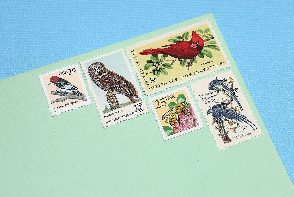 10 Bee Postage Stamps Unused Garden Bees Stamps // Honey Bee Postage for  Mailing
