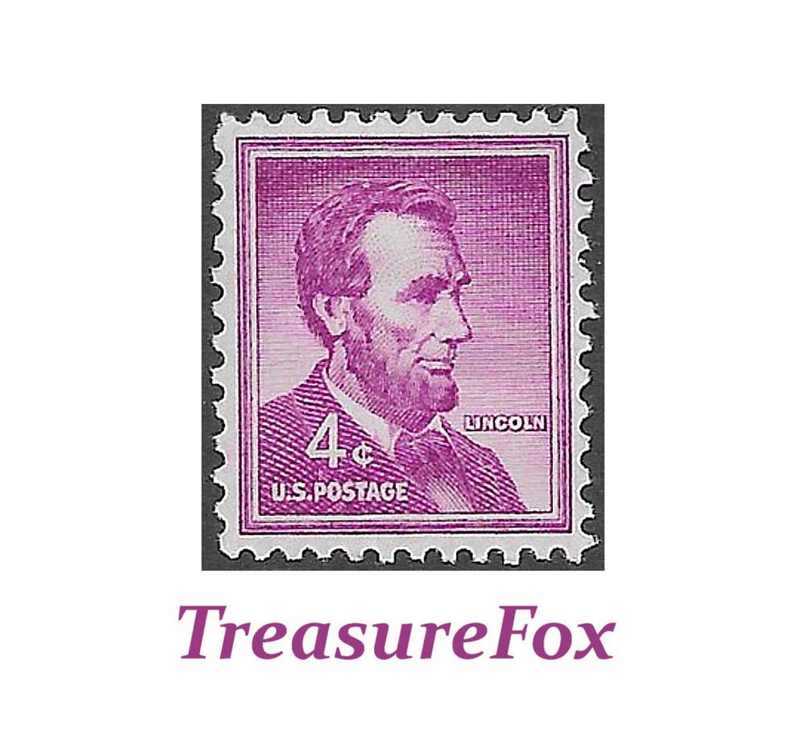 Pack of 20 .. 4c Abraham Lincoln stamp of 1954.. Vintage Etsy
