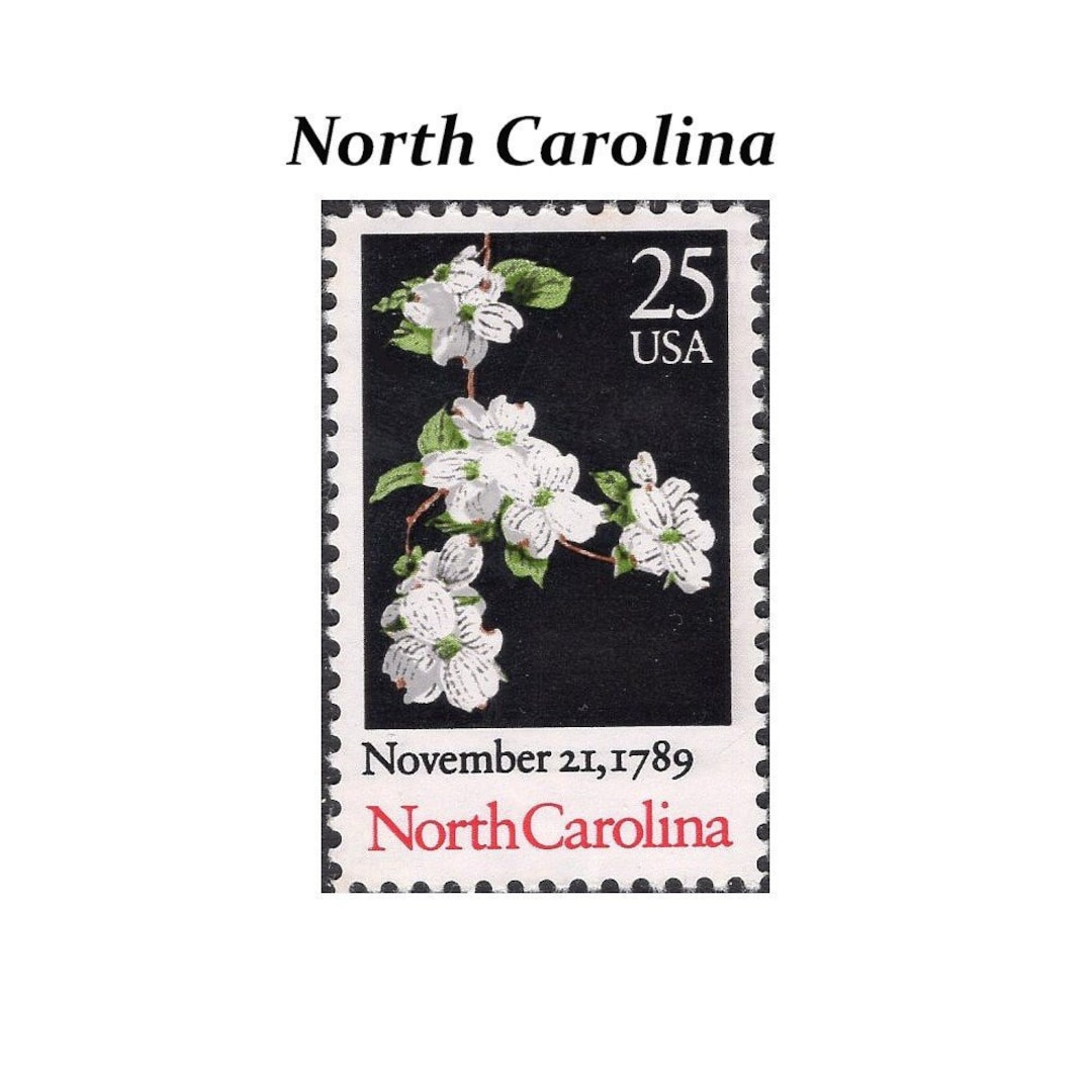 25c North Carolina Statehood Stamp Vintage Unused Postage Stamp Pack of