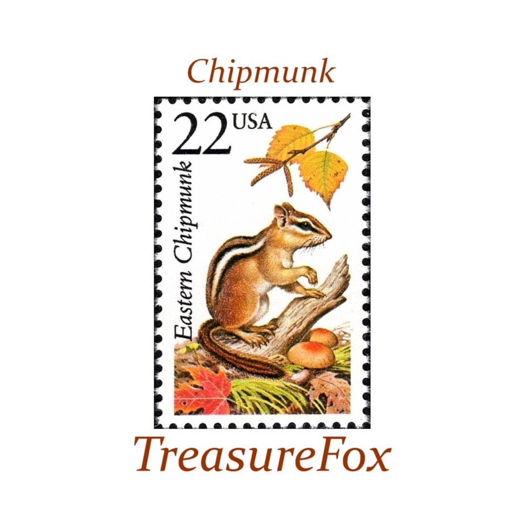 Five 22c Chipmunk Stamp | Unused US Postage Stamps | Pack of 5 Stamps ...