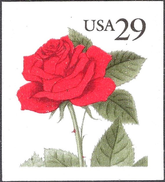 FIVE 52c Flowers and Birds LOVE Stamps .. Unused US Postage Stamps Love  Stamp Wedding Postage Valentine Victorian Postcard Flowers -  Israel