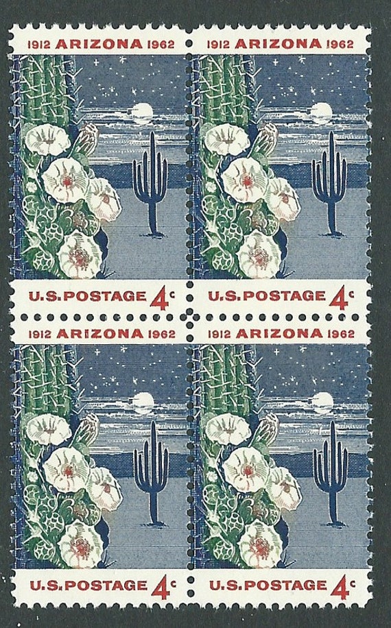 アリゾナ州制施行記念 4 セント切手 20 枚 未使用のビンテージ切手 20