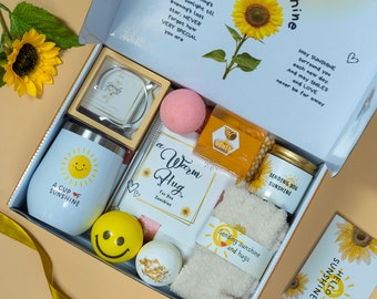 Sunflower Gift Basket: Relaxation Spa Set Thinking of You