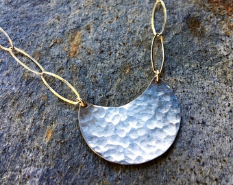 Dakota Hammered Disk Necklace