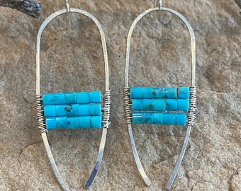 Nacozari Turquoise Horseshoe Earrings