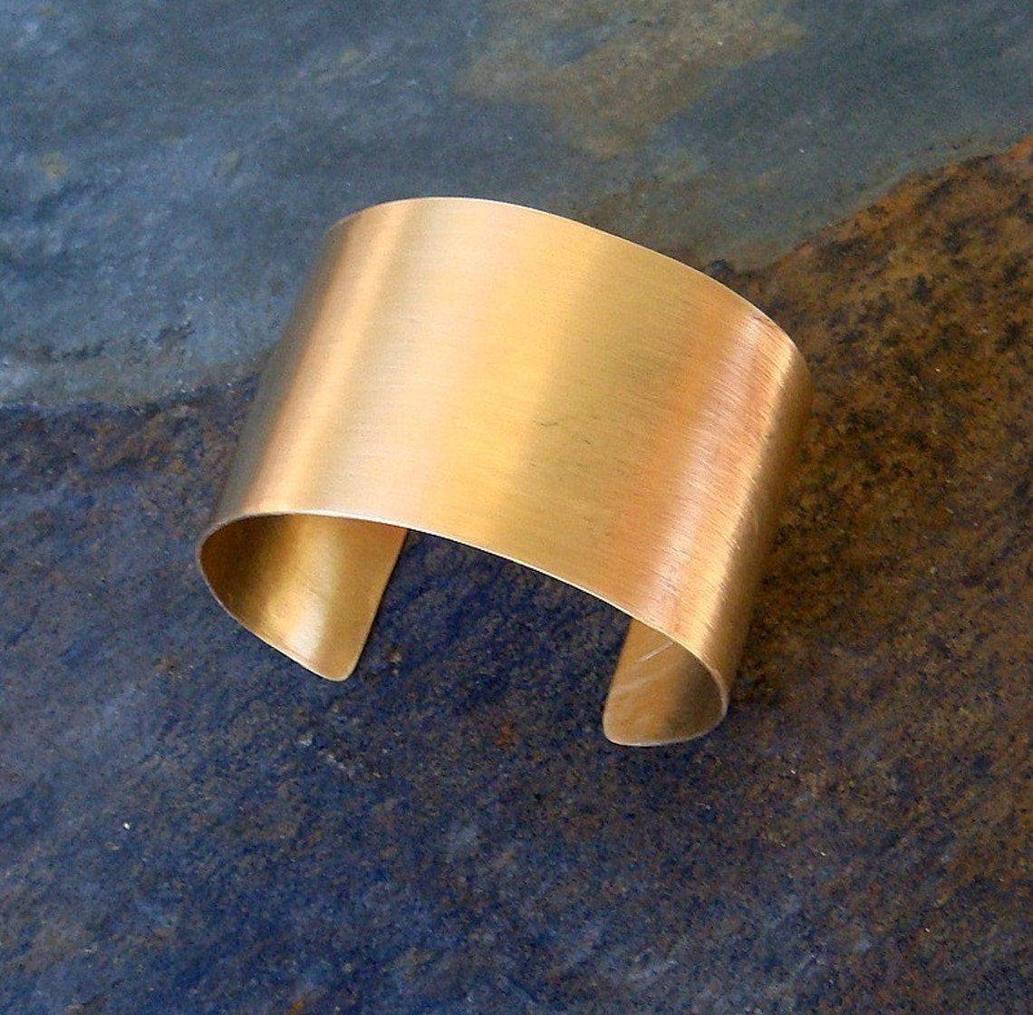 Wide Gold Cuff Bracelet Etsy