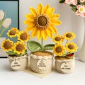Thank you for helping me grow pot Gift-Handmade Crochet Sunflower/Rose/Lily of the valley/Tulip -Emotional Support Plants-Thank you gifts product logo
