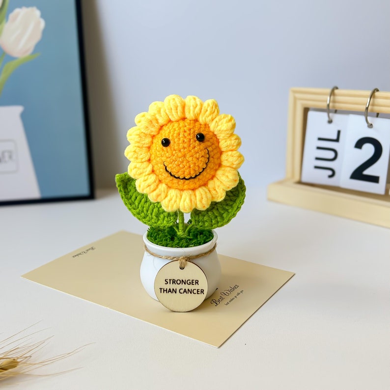 cancer care package crochet sunflower