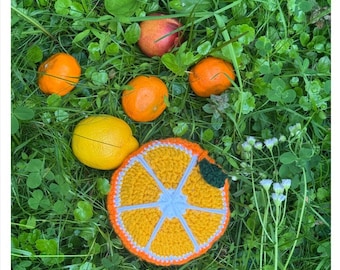 Crochet Pattern – Foldable Farmers Market Bag That Turns Into an Orange | PDF Tutorial