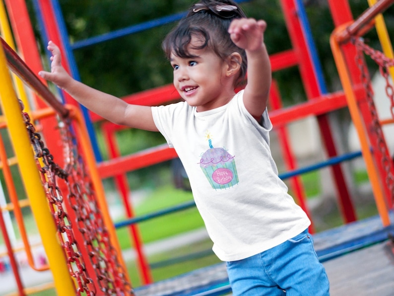 Birthday Cupcake t-shirt for infants and toddlers