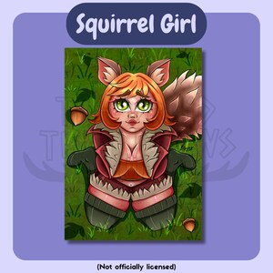 Squirrel Girl Inspired 8.5in x 11in Art Print