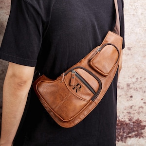 Regalo para el Día del Padre, bandolera personalizada, bandolera de cuero para hombre, bolso de viaje de calidad, bandolera, regalo para papá, regalo de aniversario para él.