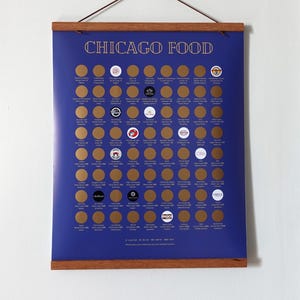 Chicago Foodie Challenge Poster Date Night Ideas Explore Your City Unique Food Gift