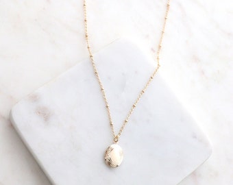 Little Gold Locket on an Extra Long Chain