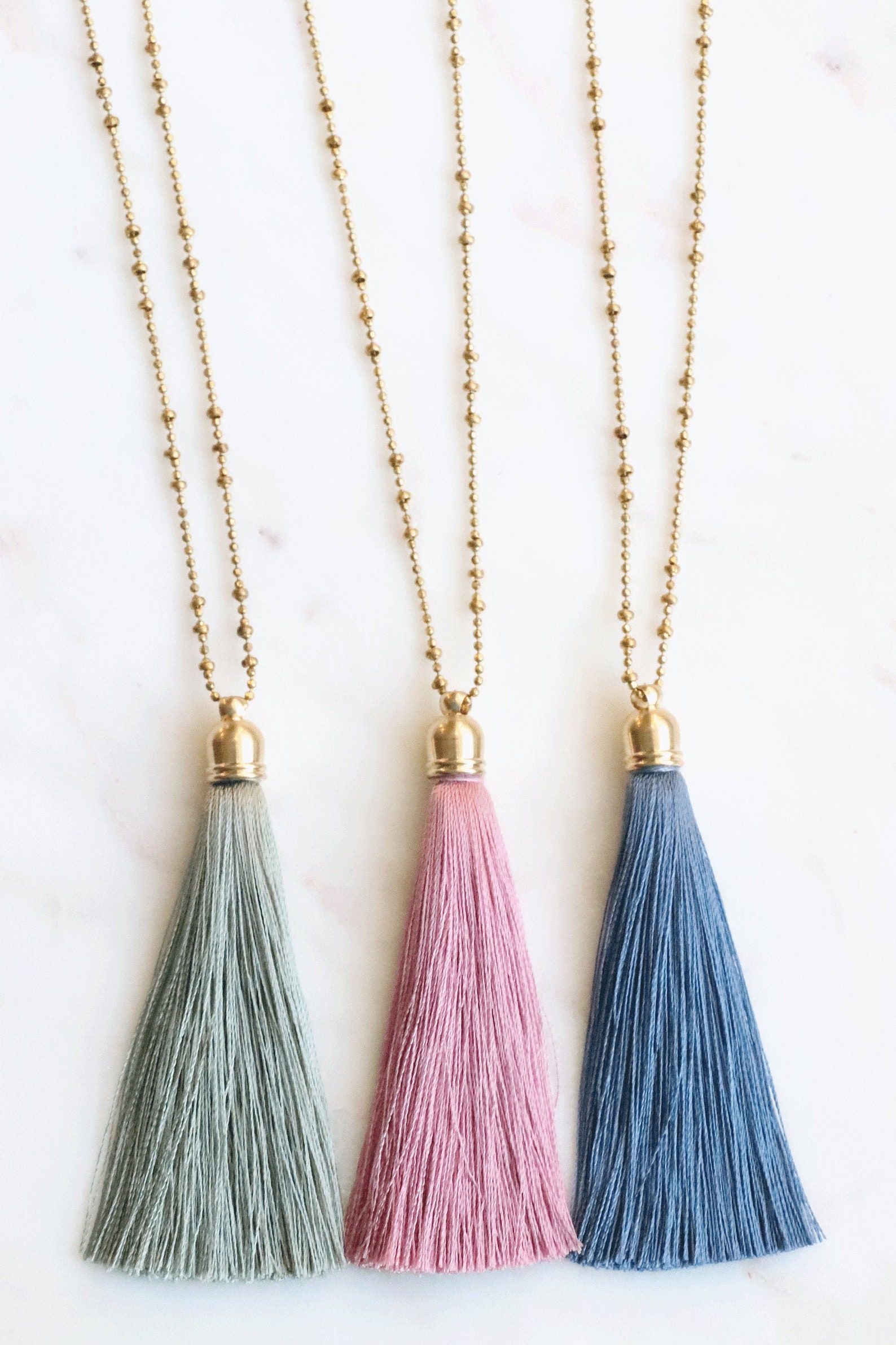 Green Tassel Necklace main image 0