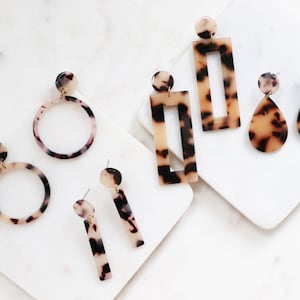 Tortoise Shell Earrings are Easy to Wear, Lightweight and Make a Great Gift! Choose a Style