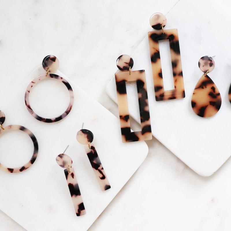 Tortoise Earrings - Etsy