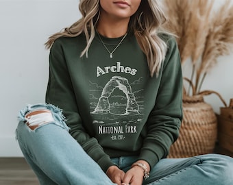 Arches National Park Pullover Sweatshirt for Women | Moab Utah Adventure Travel Gift