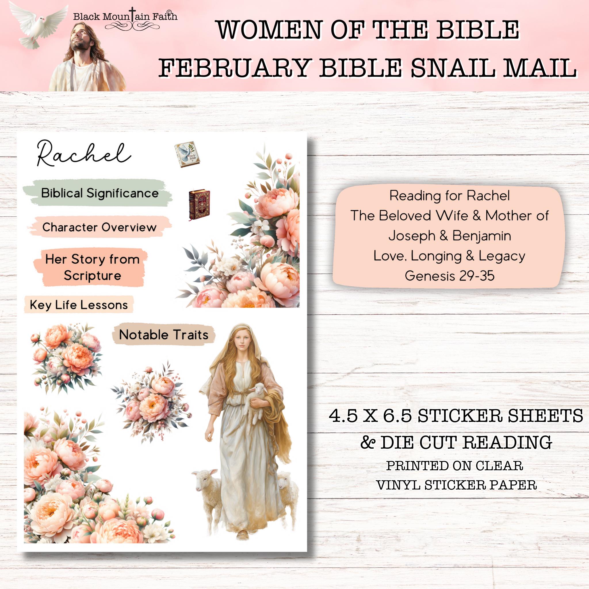FEBRUARY Edition Women of the Bible || PHYSICAL Sticker Sheets || Clear ...