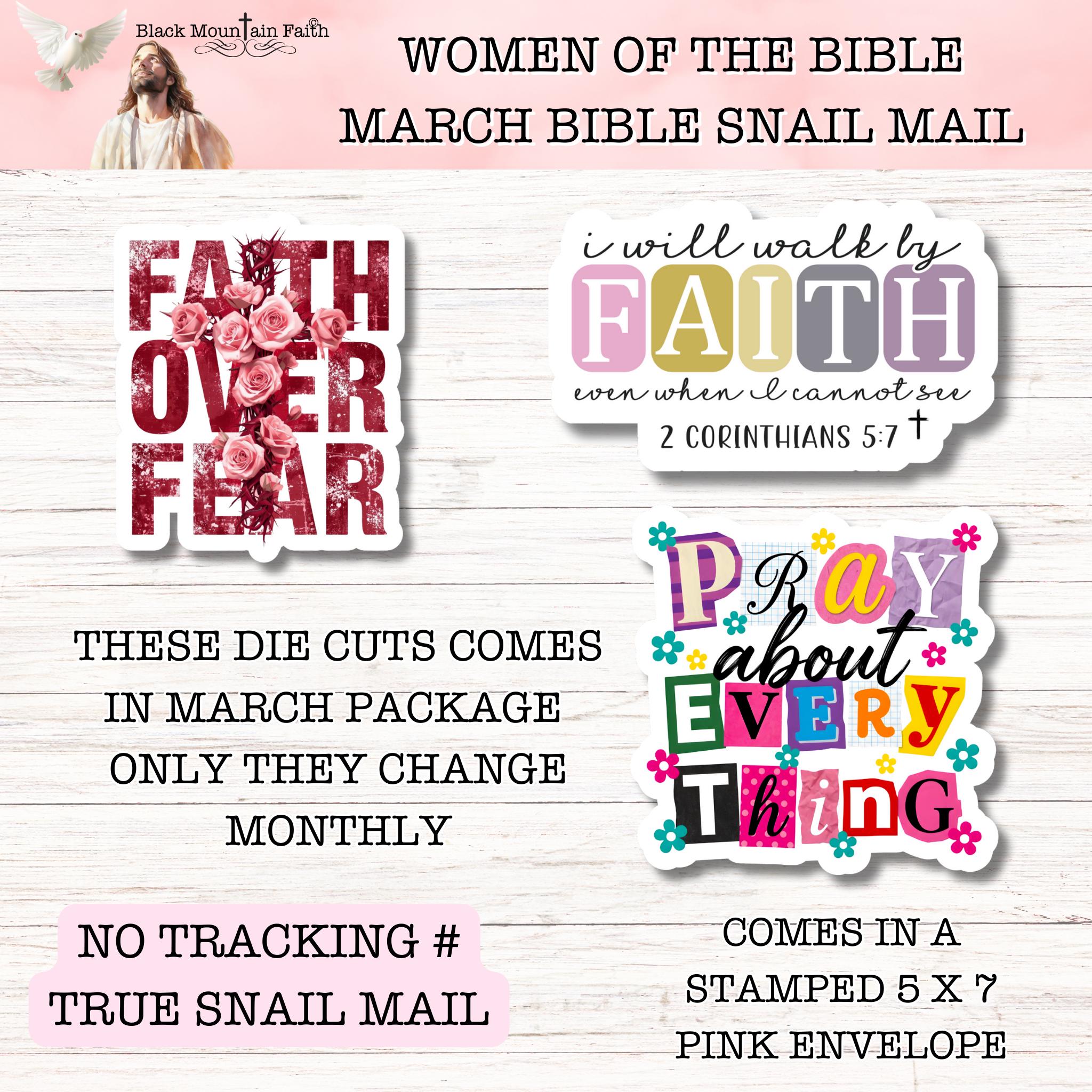 MARCH Edition Women of the Bible || PHYSICAL Sticker Sheets || Clear ...