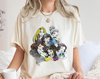 Retro Princess Shirt, Disney Princess Shirt, Princess Characters Shirt, Disney Girl Trip, Disneyland Shirt, Disney Group Tee, Disney Trip